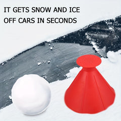 2pcs Outdoor Windshield Ice Snow Removers Cone Shaped Tools