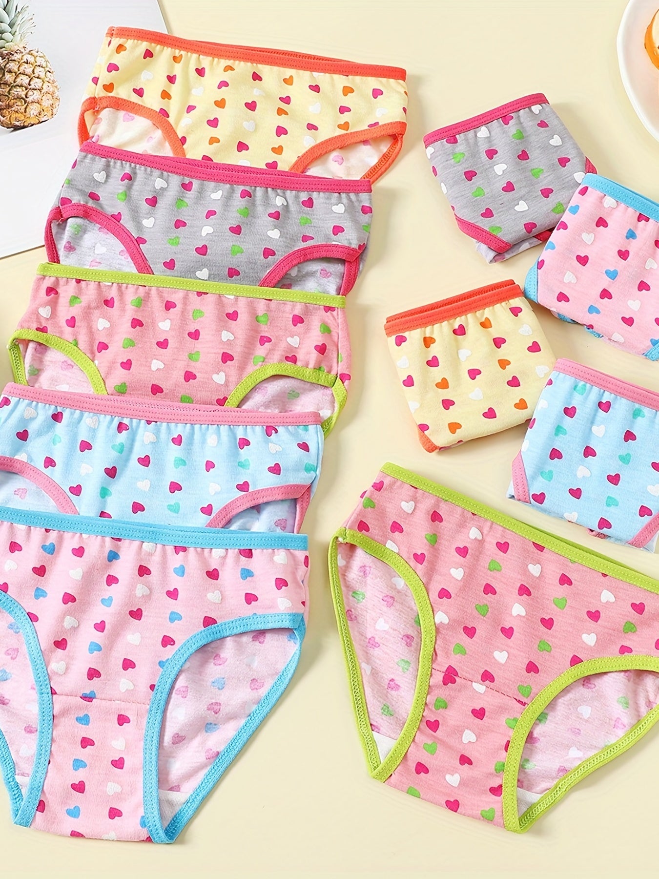 10pcs Butterfly Girls Briefs Kids Elastic Soft Panties