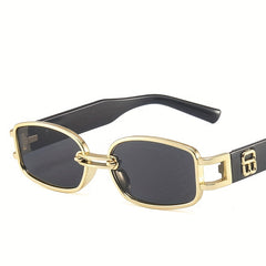 Vintage Rectangle Sunglasses Women 70's Square UV400 Protection Glasses
