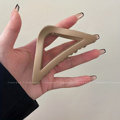 Matte Triangle Hair Claw Large Shark Claw Ponytail Holder Hair Accessories