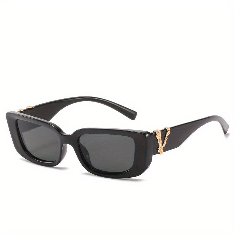 Men's Retro Rectangle Frame Sunglasses UV 400 Protection