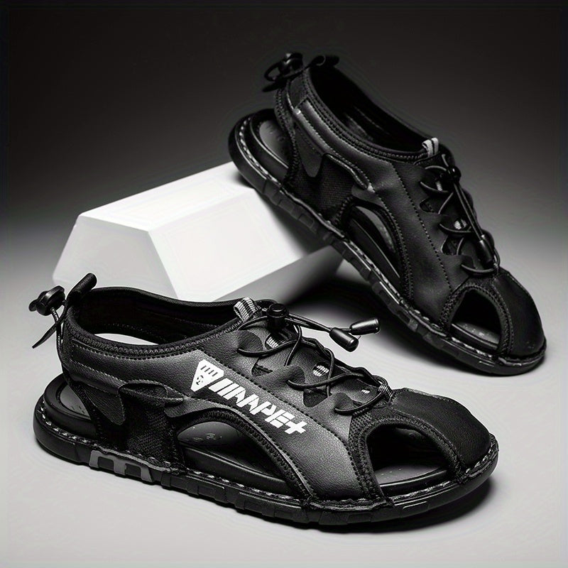 Men's Closed Toe Anti Collision Sandals Breathable Non Slip Beach Shoes Summer