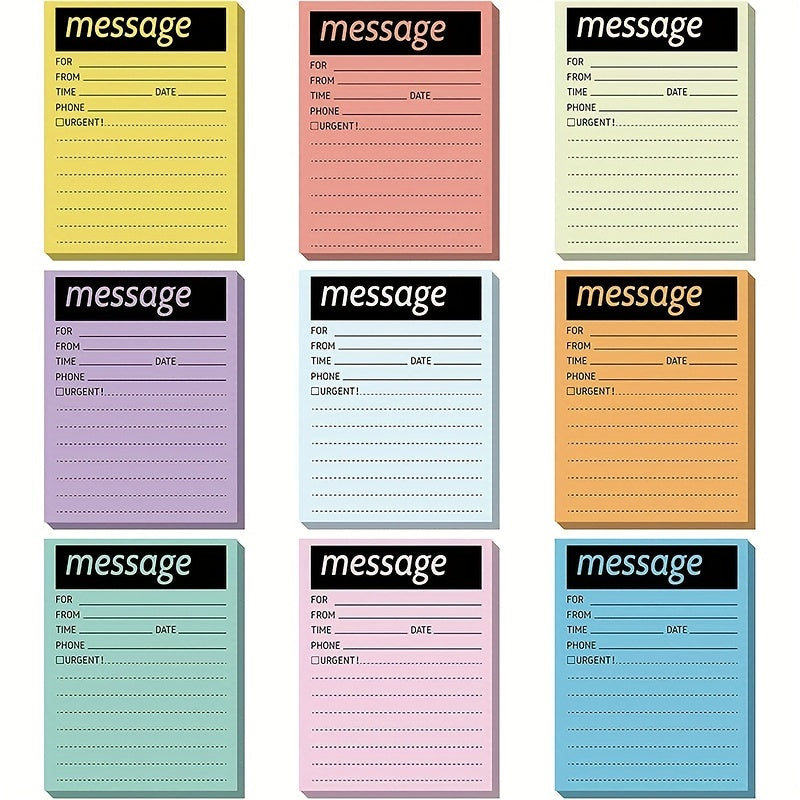 Sticky Note Phone Message Pad Colored Fluorescent Notebook