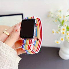 Rainbow Nylon Elastic Smart Watch Strap for Smart Watch