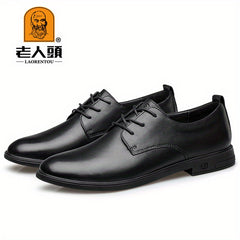 LAORENTOU Men's Brogue Pointed Toe Oxford Shoes Dress Shoes Durable Non Slip