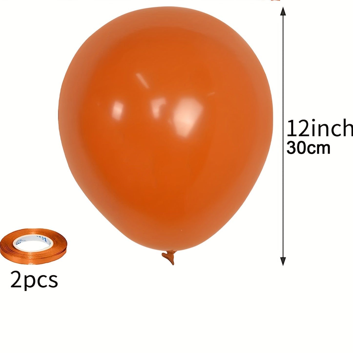 30pcs 12in Matte Burnt Orange Latex Balloons Halloween Party Decor Supplies