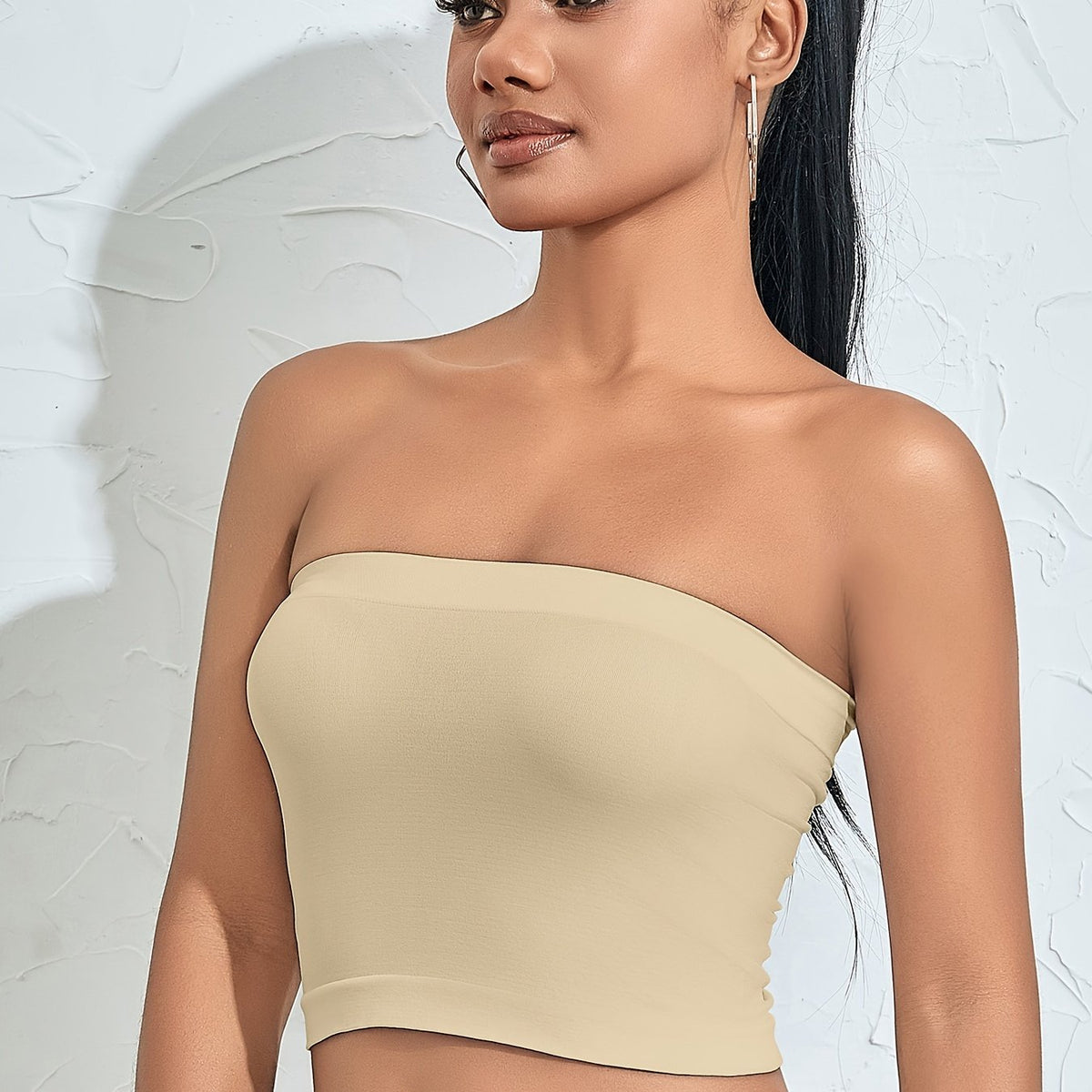 Women's Seamless Strapless Underwire Tube Bra