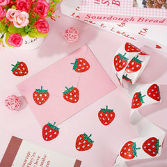 500pcs Holographic Red Strawberry Stickers for Scrapbooking Party Decor