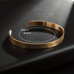 Adjustable Stainless Steel Muslim Bangle for Men