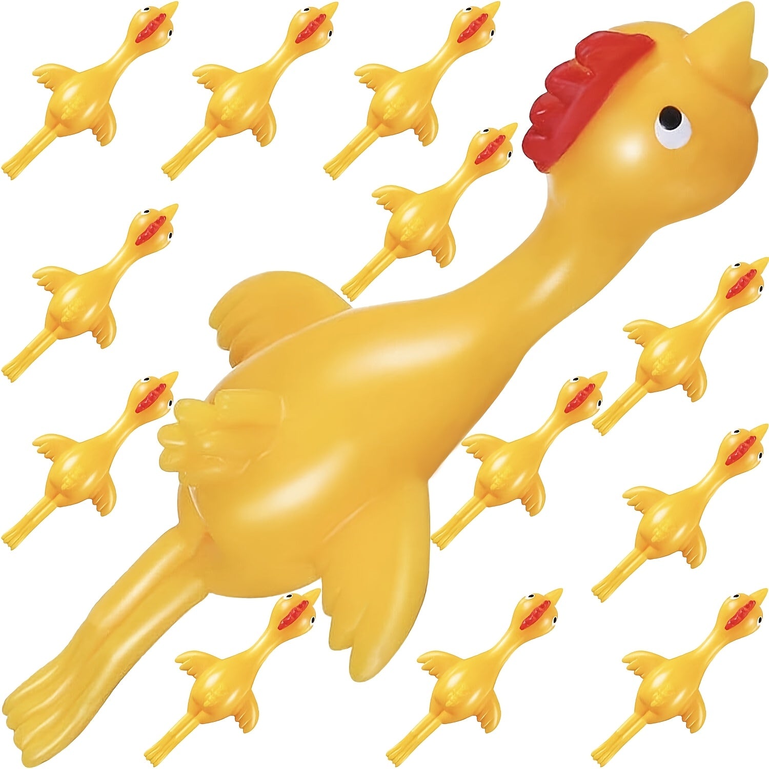 12pcs Catapult Chicken Slingshot Toy Funny Novelty Party Favors