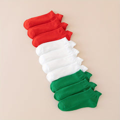 10 Pairs Soft Lightweight Low Cut Ankle Socks for Women