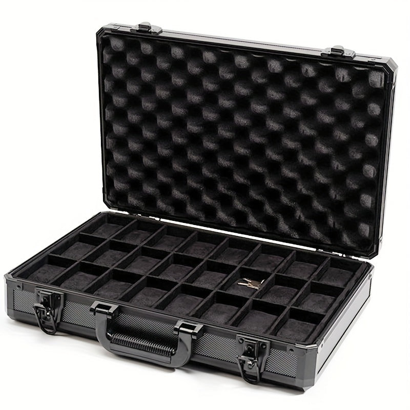 Aluminum Alloy 24-Digit Watch Case Carbon Fiber Box Display
