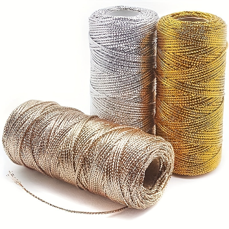 92 Meter Metallic Silver Bakers Twine for Arts and Crafts