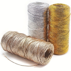 92 Meter Metallic Silver Bakers Twine for Arts and Crafts