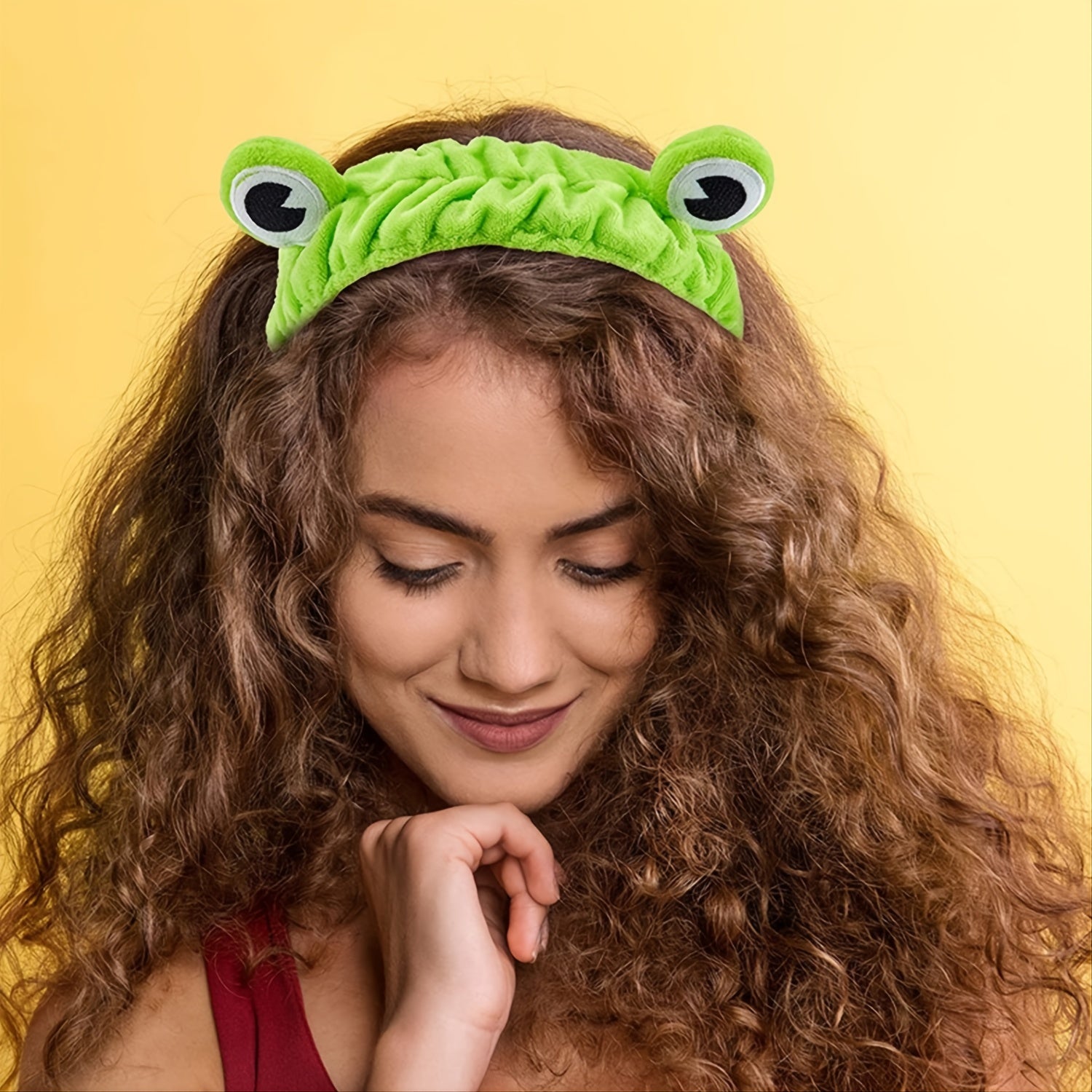 Funny Frog Headband Makeup Headband Frog Eye Elastic Headband