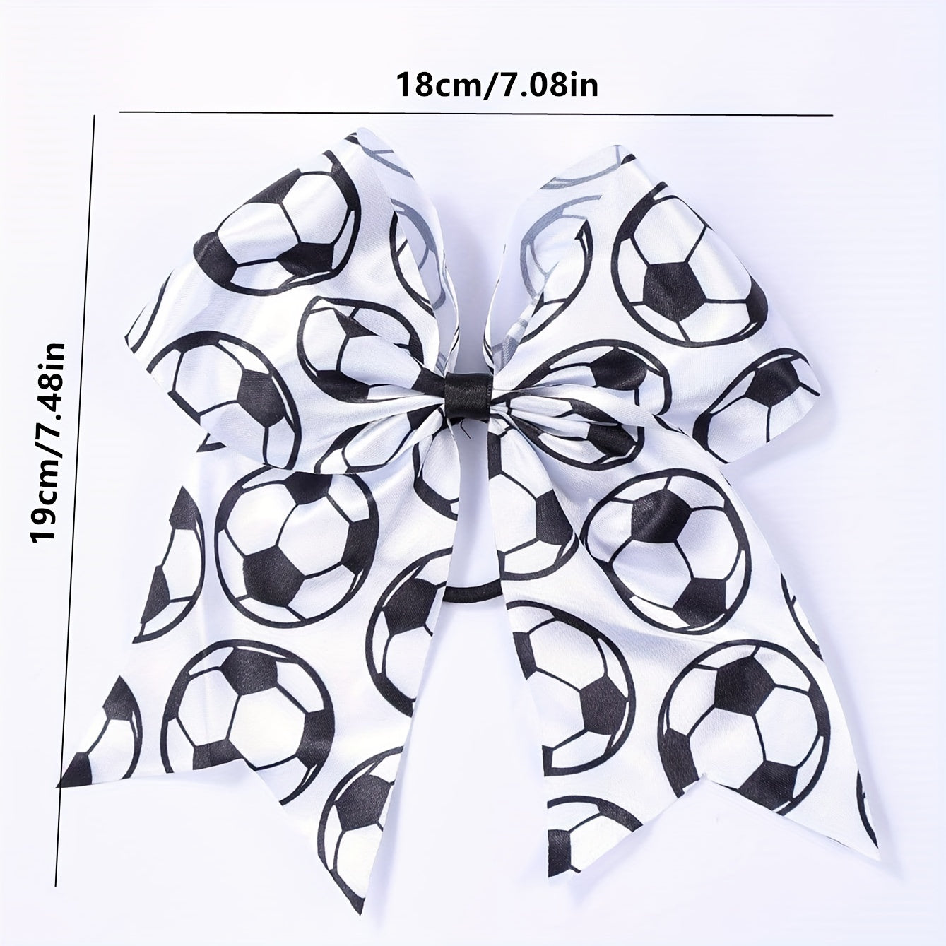 Soccer Print Bow Hair Tie Ponytail Hair Tie Hair Accessories
