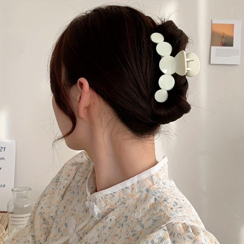 Solid Hair Claw Grab Banana Clip Non Slip Hair Styling Accessory