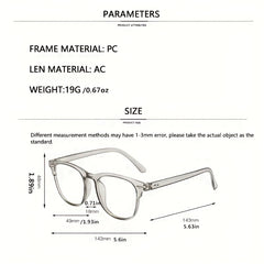 Retro Oval Frame Anti Light Shading Glasses for TV & Computer