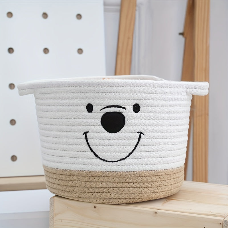 Cartoon Storage Basket for Diapers Bottles & Toys