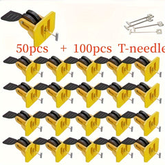 50pcs/100pcs Tile Leveling System - Reusable Tool for Floor & Wall Ceramic Tiles