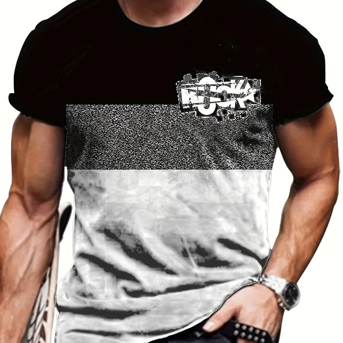 Men's Block Short Sleeve Graphic Tee