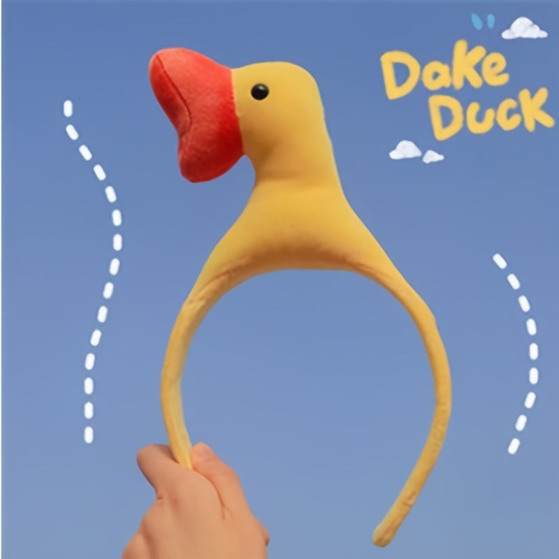 Duck Headband Plush Headdress for Girls Kids Fuzzy Women Makeup Skincare Party