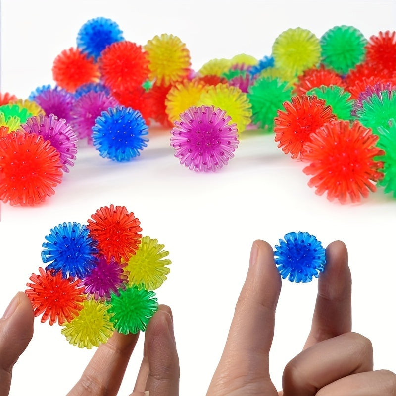 100pcs Colorful Mini Foot Massage Balls TPR Squeeze Toys Elastic Pet Playthings