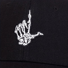 Skeleton Gesture Embroidery Baseball Cap Adjustable Sunscreen Dad Hat