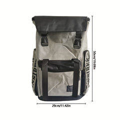 Large Capacity Double Shoulder Backpack with Flap