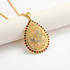 Vintage Alloy Water Drop Necklace for Women