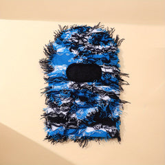 Distressed Knitted Full Face Ski Mask Winter Windproof Neck Warmer
