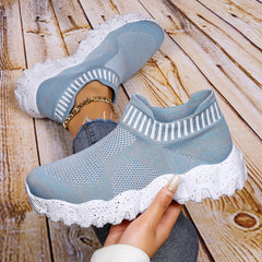 Women's Light Woven Socks Sneakers Casual Platform Running Shoes