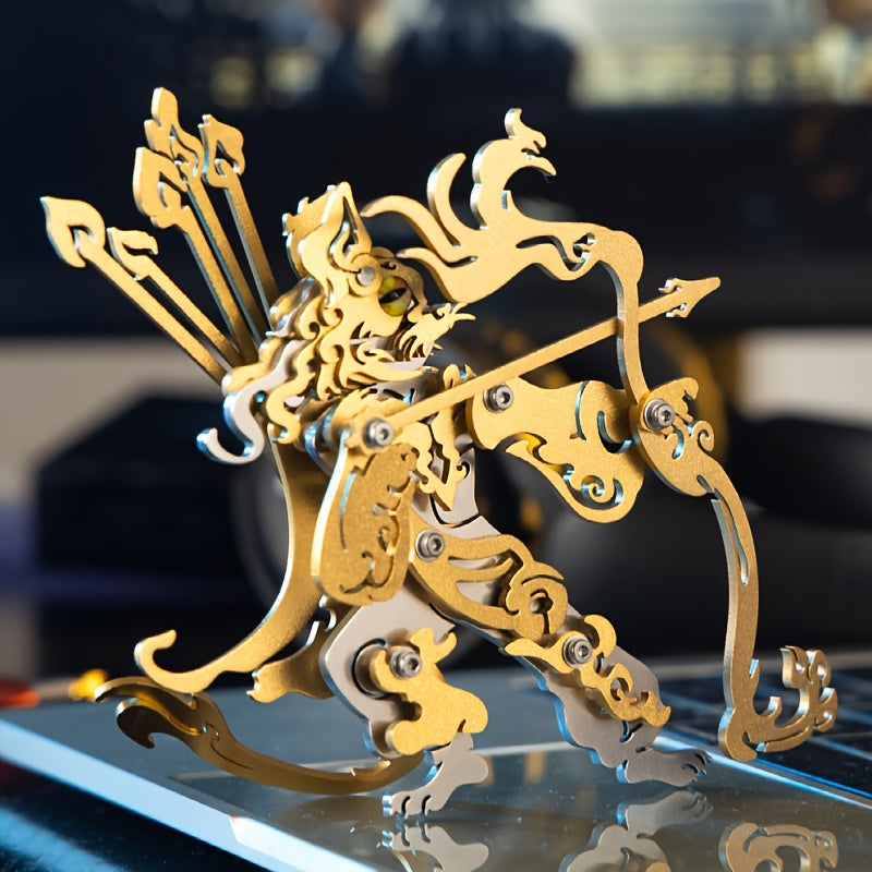 MOKR King Cat 3D Metal Jigsaw Puzzle DIY Decoration Gift