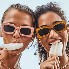Y2K Rectangle Frame Sunglasses for Women Men Jelly Party Glasses UV400