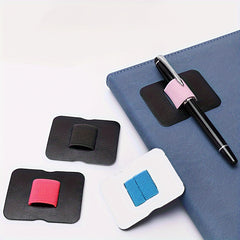 Pen Loop Holder Adhesive PU Leather Elastic Band For Notebooks Journals