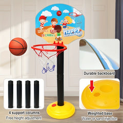 Kids Basketball Hoop Adjustable Height Indoor & Outdoor Shooting Toy
