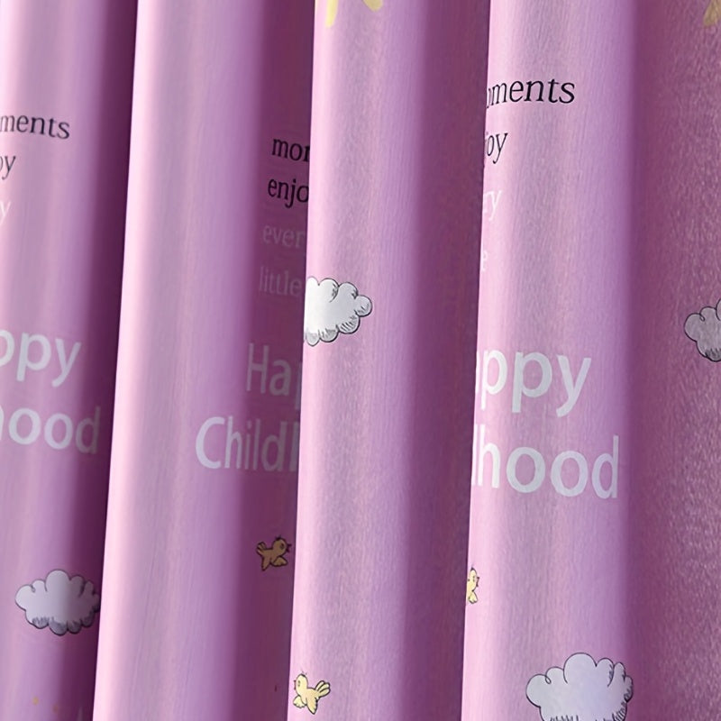 Rainbow Horse Curtain for Kids Rooms, Grommet Top Curtain, Home Decor