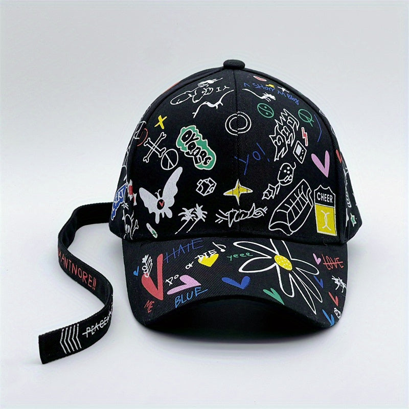 Hip Hop Graffiti Baseball Cap Sunshade Dad Hat Adjustable Couple Sun Hats