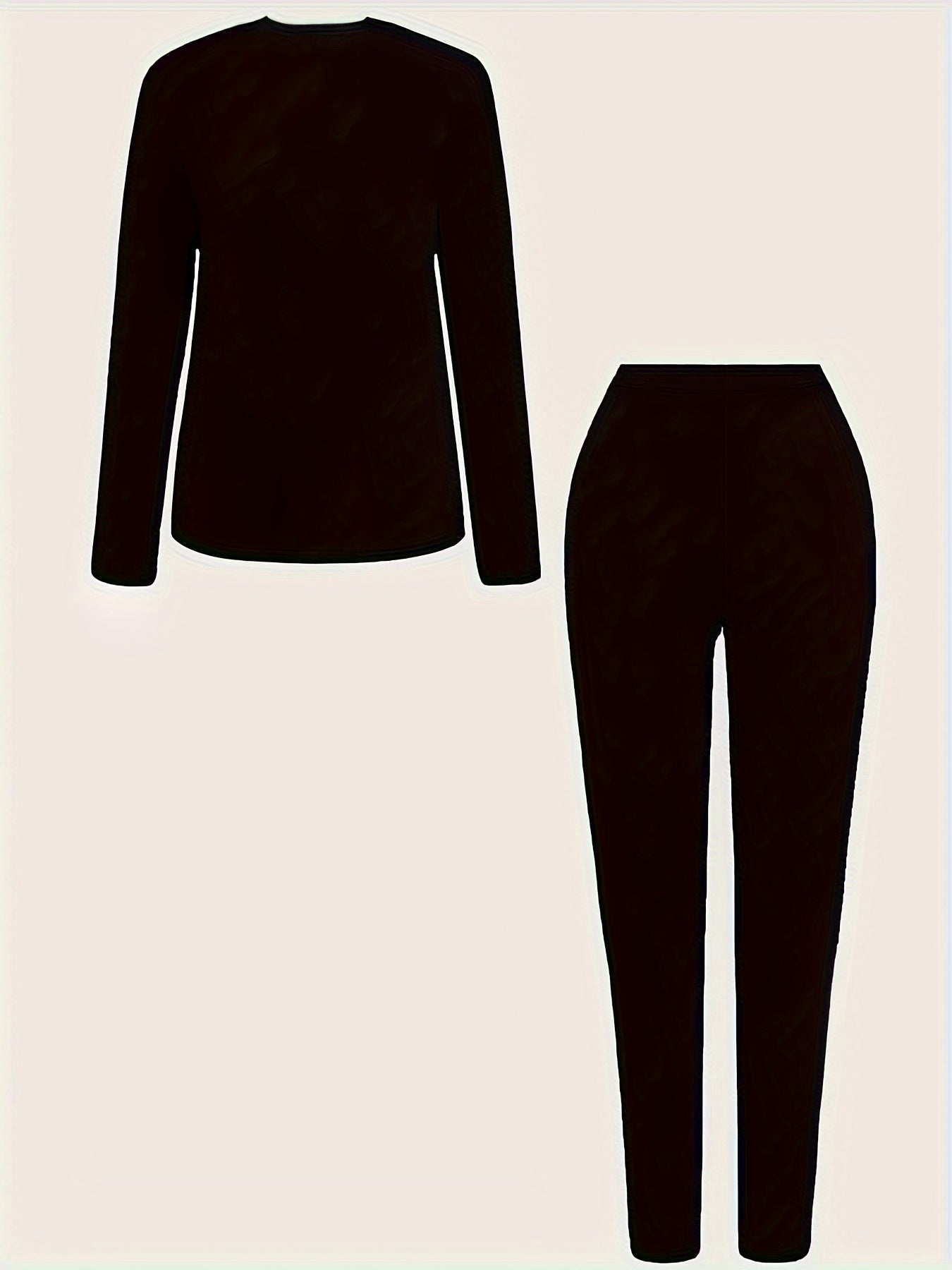  Women's Figure Print Top & Leggings Set
