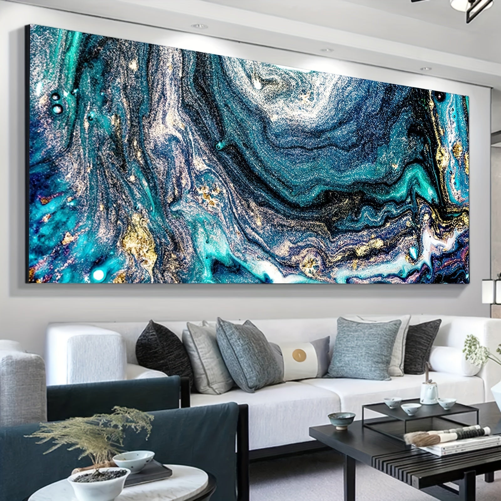 Flowing Abstract Large Diamond Painting Kit 40x90cm