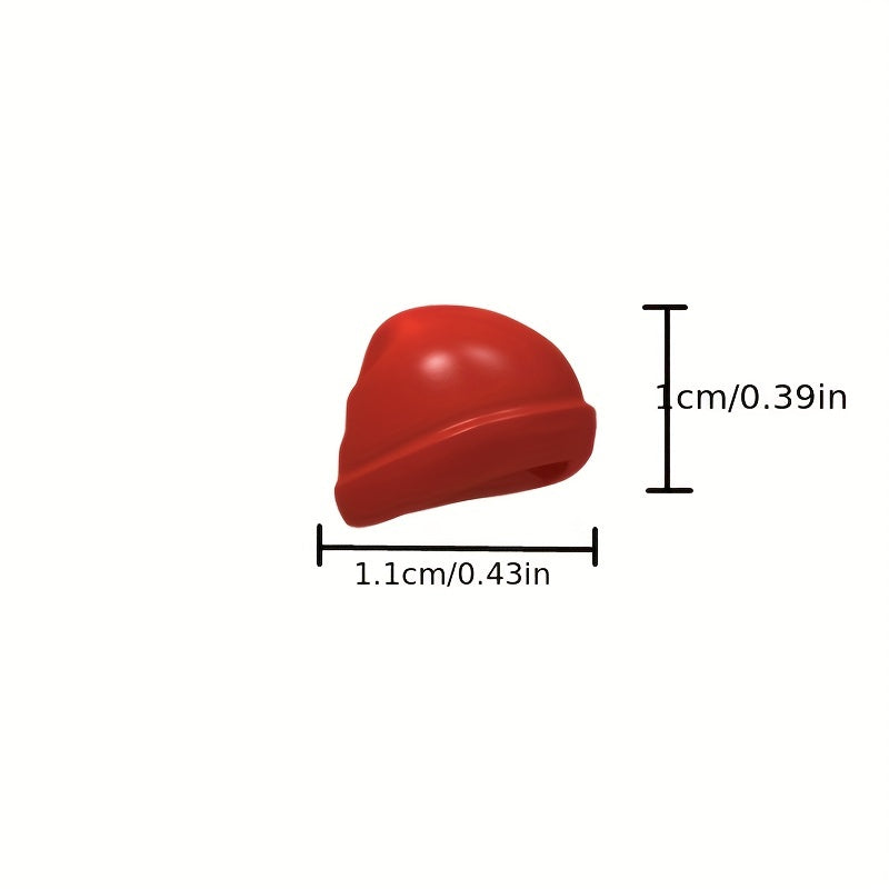 12pcs Red Ski Hat Building Blocks Set for Christmas Scenes & Dressing Toys