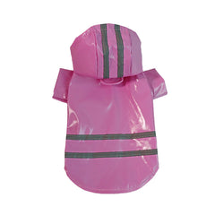 Pet PU Raincoat For Small Medium Dog Puppy Reflective Waterproof