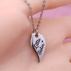 Stainless Steel Love Mother & Daughter Necklace Set