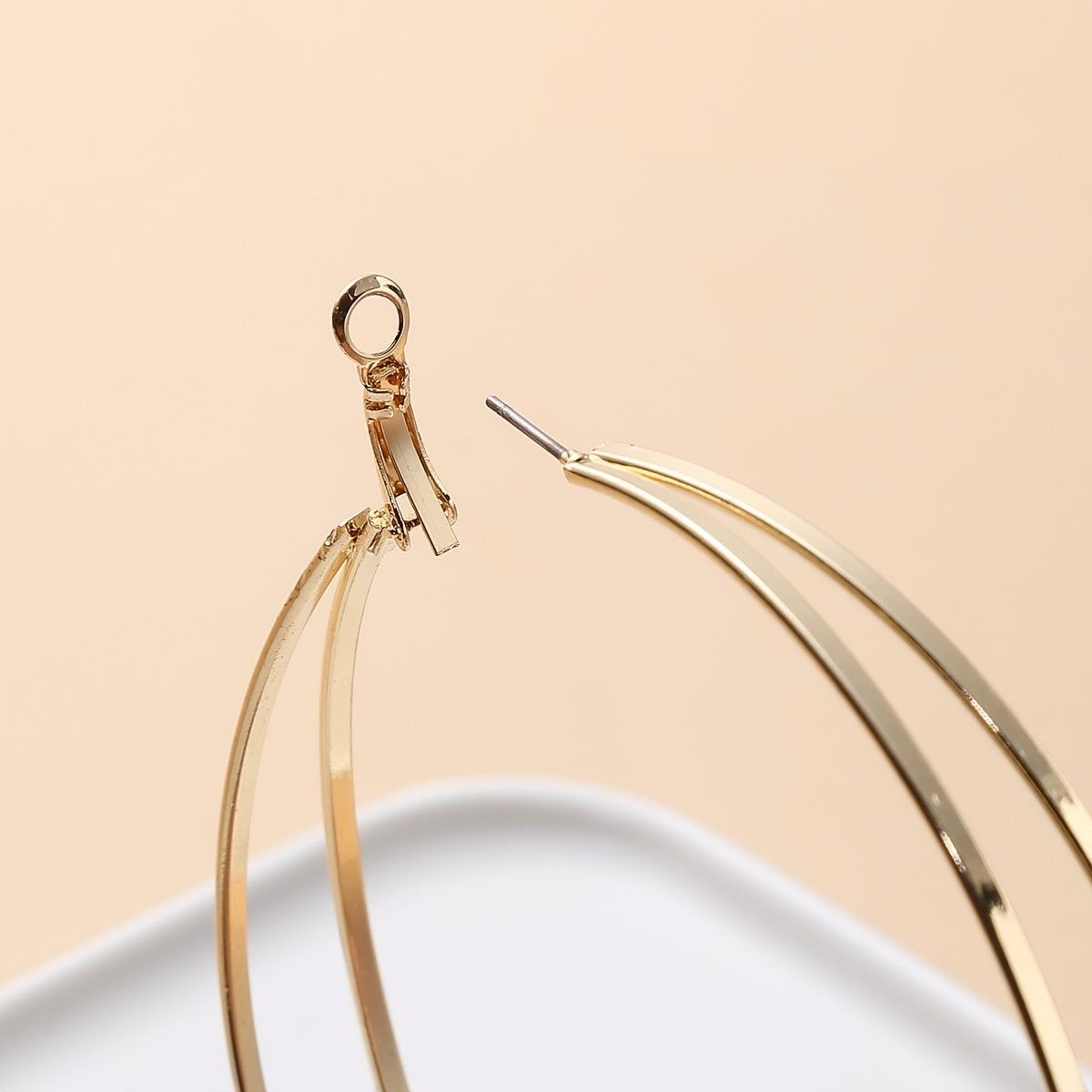 Extravagant 18K Plated Hoop Earrings Party Holiday Decor Gift 1Pair