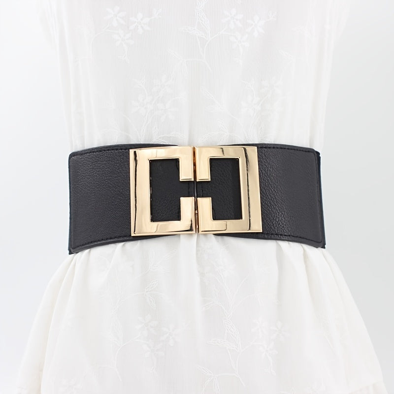 Wide Waistband Women's Elastic Belt for Dress Decoration