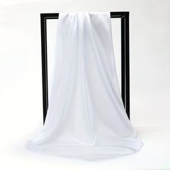Solid Satin Shawl Bandana Silk Square Scarf Head Wrap Classic Sunscreen Travel