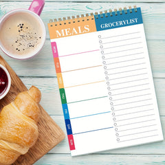 Weekly Meal Planner Notepad 90 Pages Tear Off Grocery Checklist