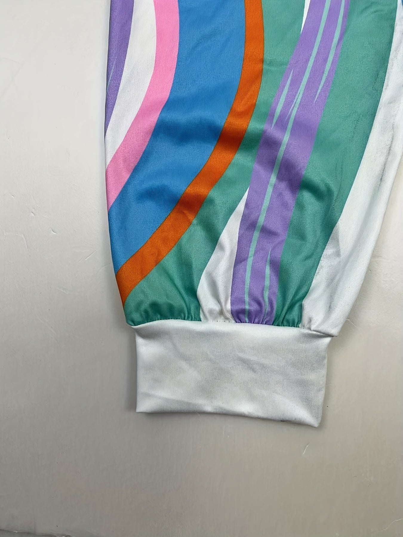  Casual Blouse Women's Plus Stripe Print Long Sleeve