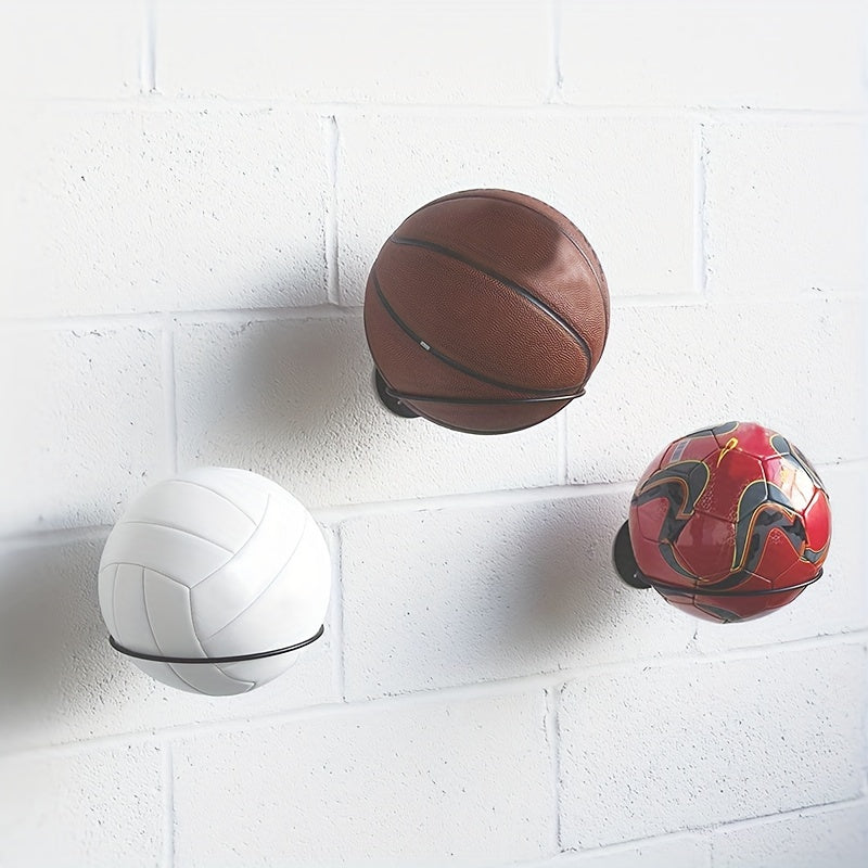 Wall Mounted Ball Storage Rack for Basketball Football Volleyball Rugby