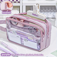 Large Capacity Stationery Bag Pencil Case for Office School Girls